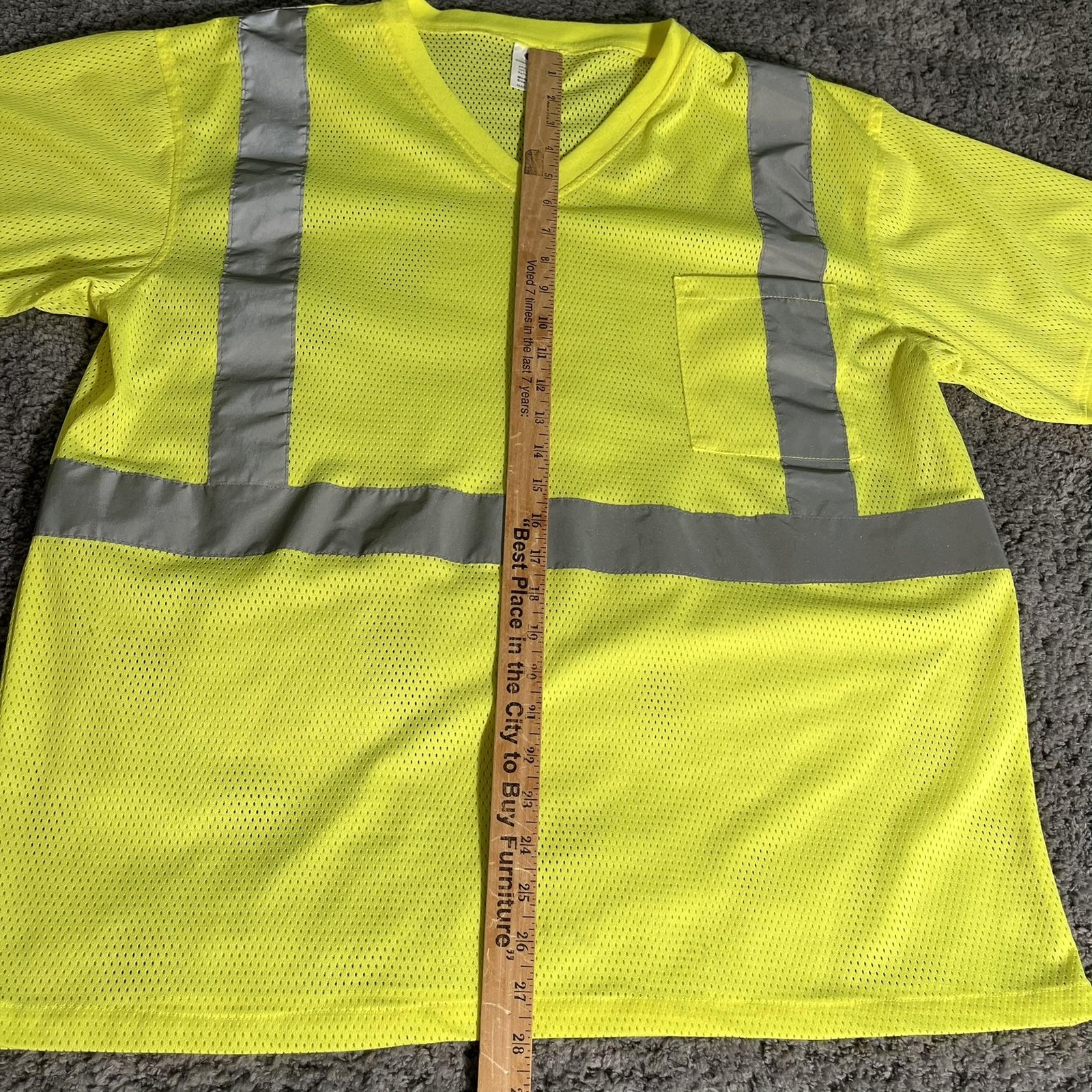 Shirt Mens XL Yellow Hi Vis Reflective Lot Of 2 Classic Industrial Supplies Work gallery