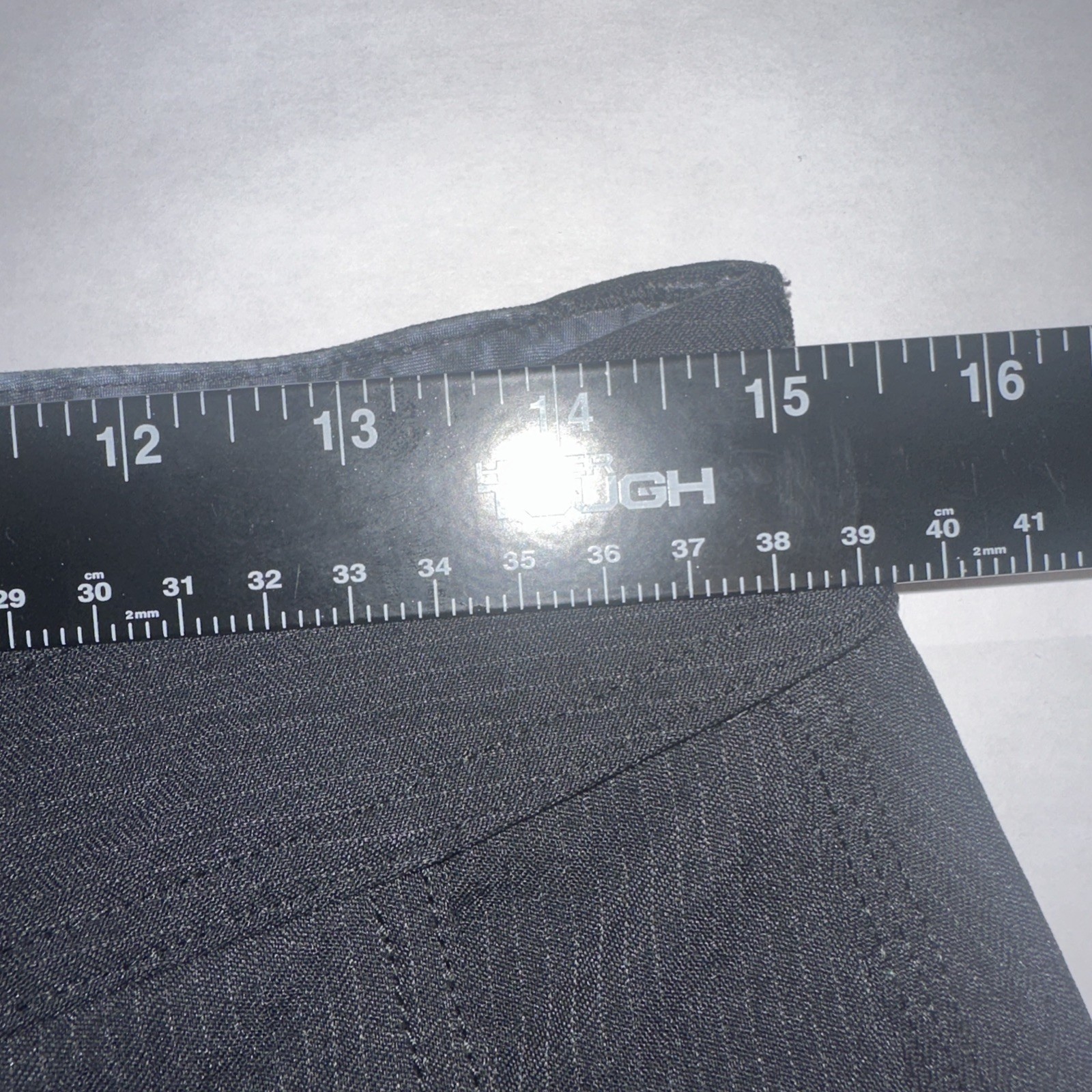 LuLuLemon Men’s 32” Waist Black Gray Pinstriped Nylon Blend Stretch Pants EUC gallery