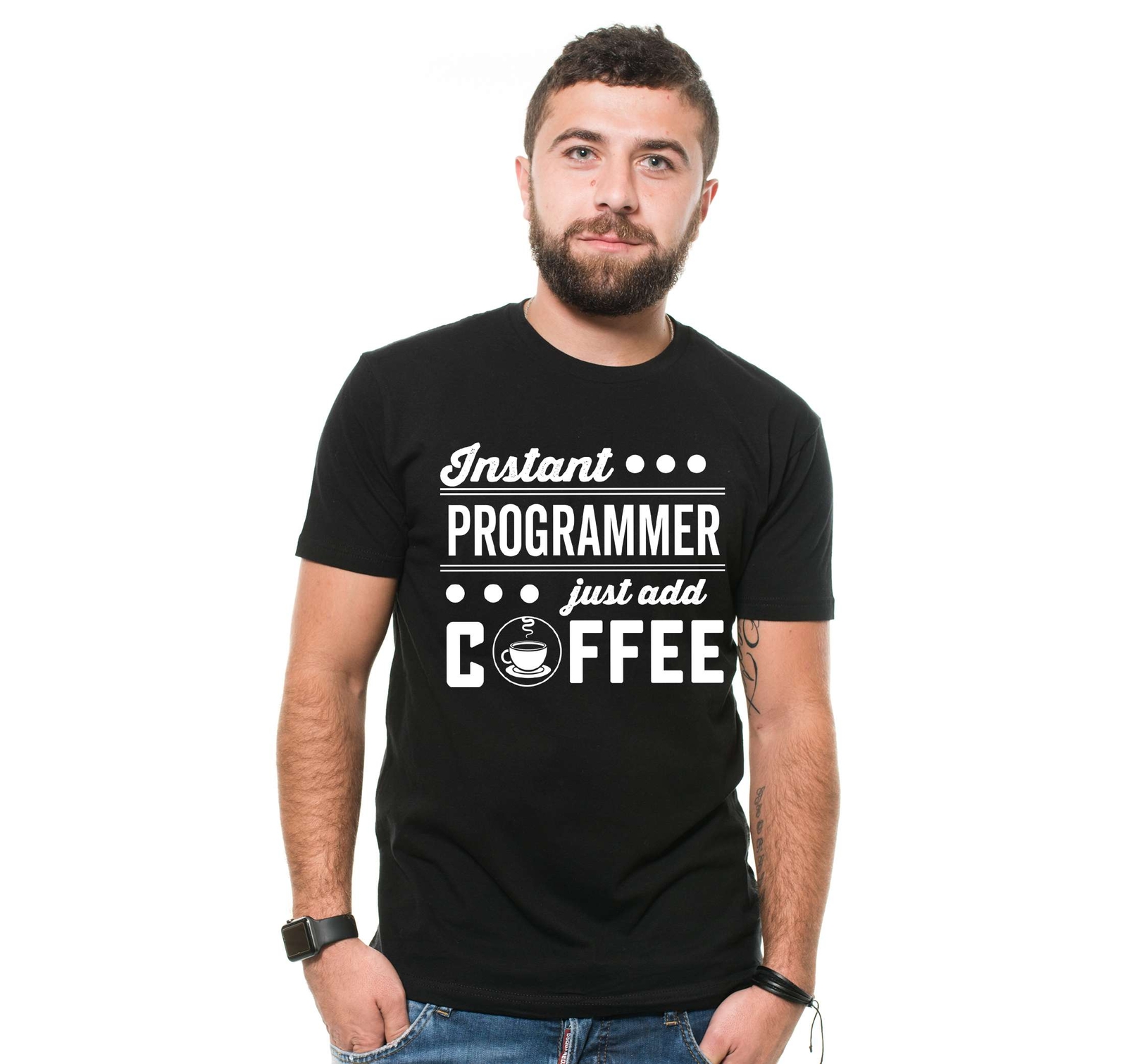 Instant Programmer Just Add Coffee Shirt Funny Programmer Software Engineer Tee gallery