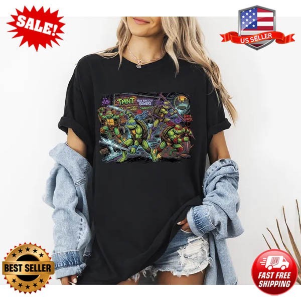 TMNT Vintage Sewers Shirt, Premium Ninja Turtles Graphic Tee,