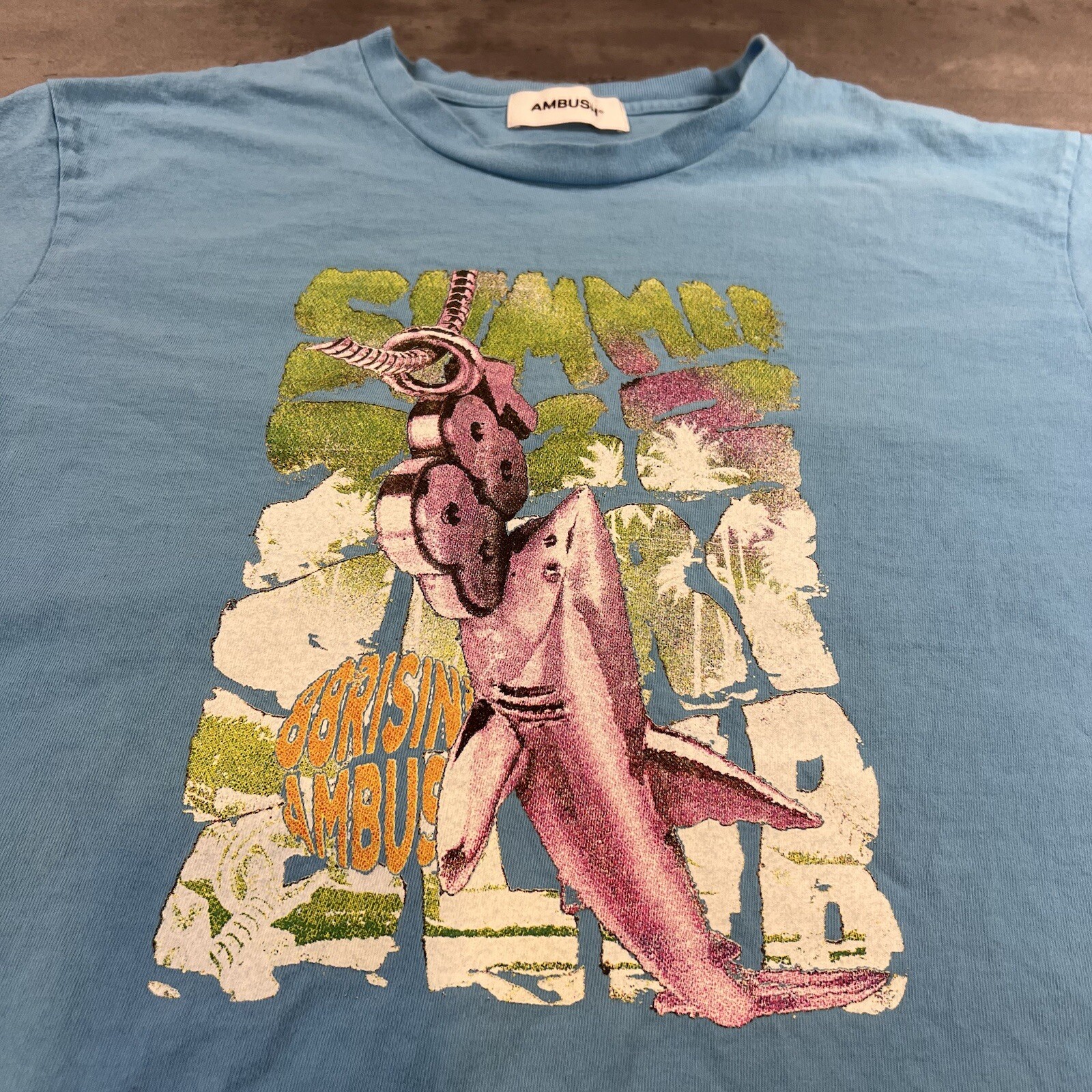 AMBUSH 88Rising Shirt Adult Medium Baby Blue Shark Summer 2022 Joji Niki Music gallery