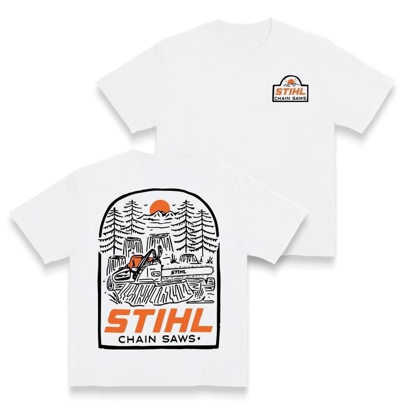 STIHL Into The Woods T-Shirt, Stihl Graphic Tee, Casual Wood Worker Tee