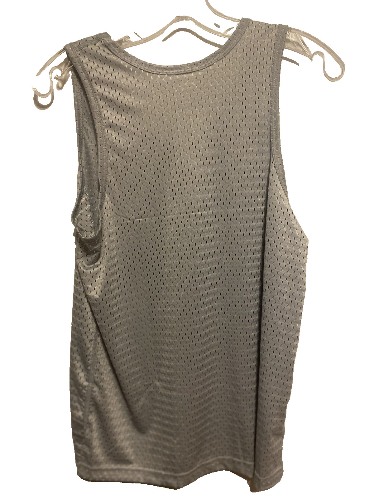 Men's Mesh Tank Top Quick-Drying Fitness NWOT size Medium US Gray Poly stretch gallery