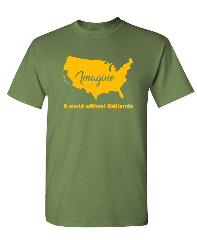 IMAGINE NO CALIFORNIA - Unisex Cotton T-Shirt Tee Shirt gallery