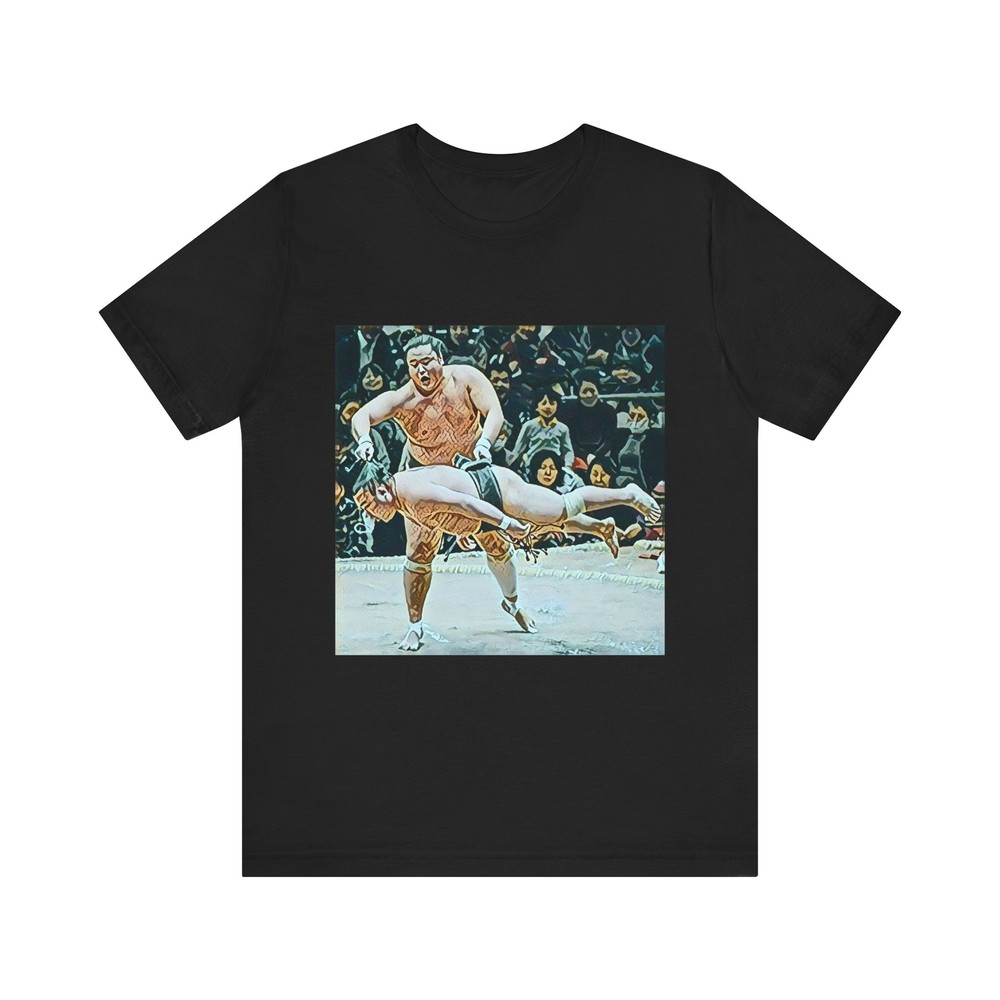Sumo Wrestling Graphic Print Crew Neck Art Unisex Jersey Short Sleeve Tee Shirt