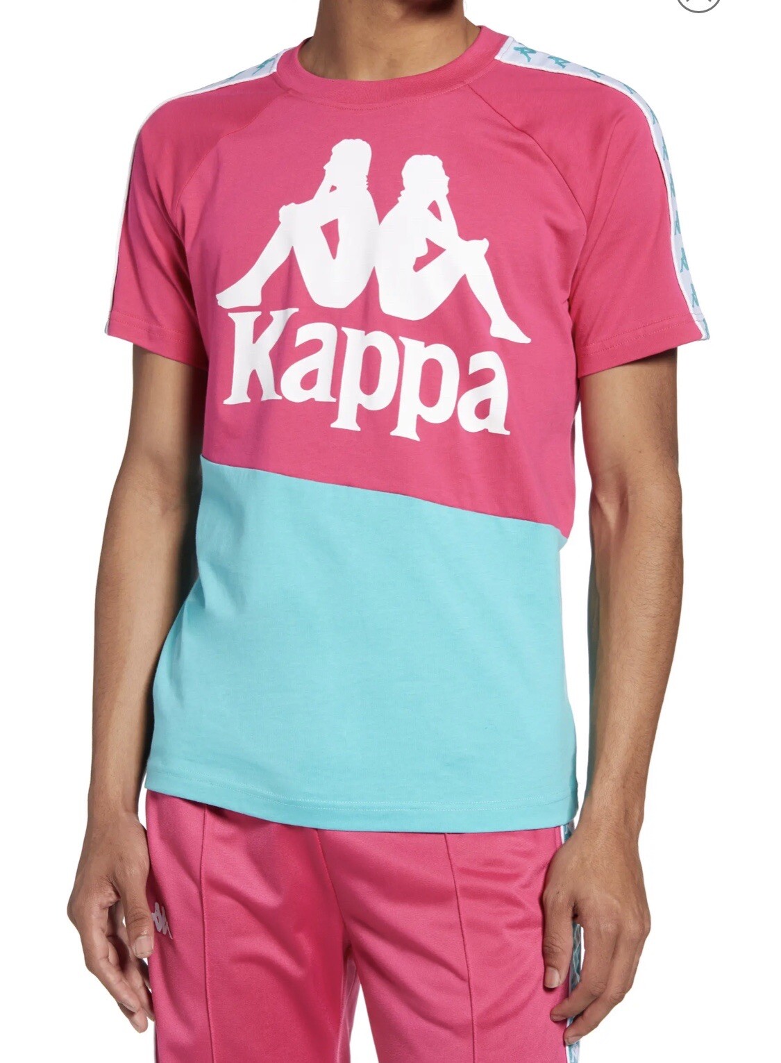Kappa 222 Banda Balima T-Shirt Men's Tee Pink Size Large 100% Authentic New gallery