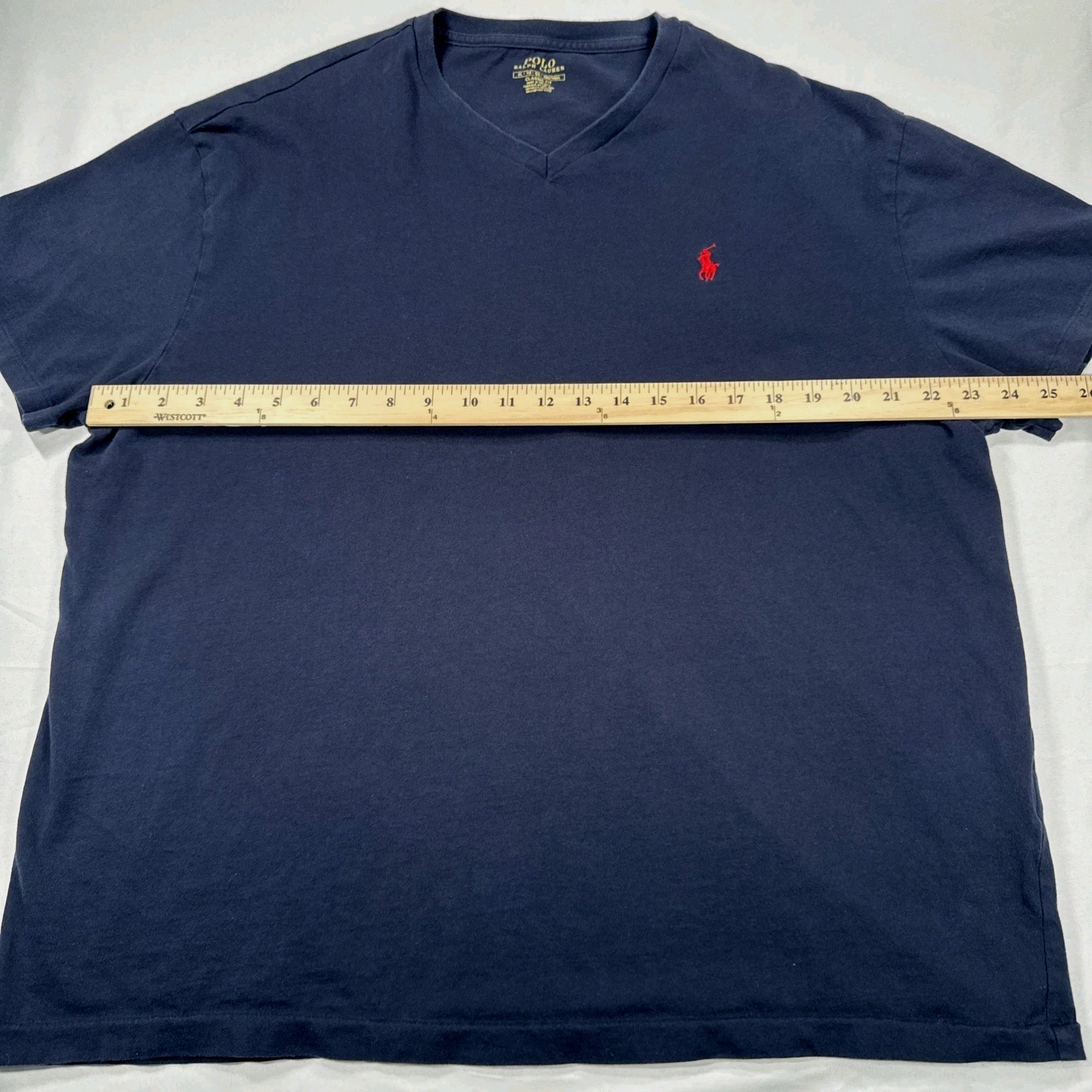 Polo Ralph Lauren v-neck t-shirt mens Size XL Blue gallery