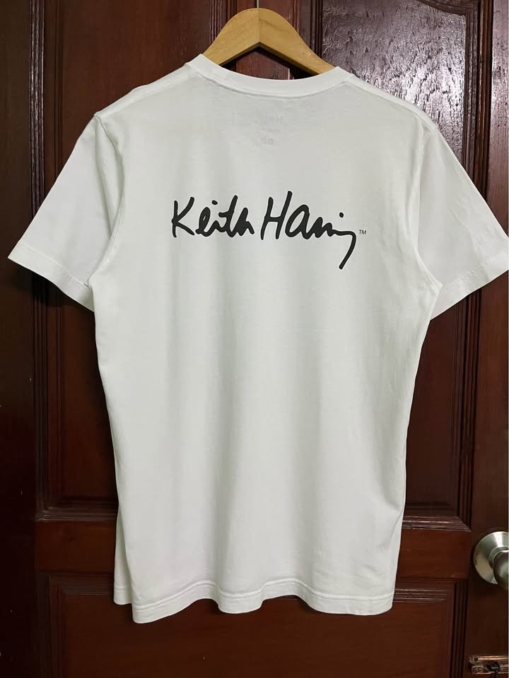 Uniqlo SPRZ NY Keith Haring Barking Dog Pocket T-Shirt White Mens Size M gallery