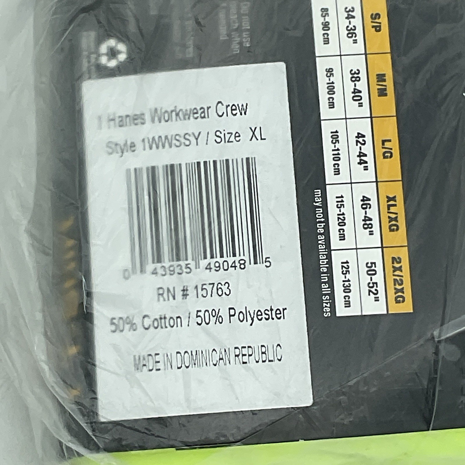 Hanes Men's T-shirt Comfort Blend Quick Drying Crew Neck 3-Packs Yellow Sz. XL gallery