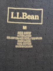 L.L. Bean Men’s Two Layer River Drivers Wool Henley Shirt Medium Blue Canada