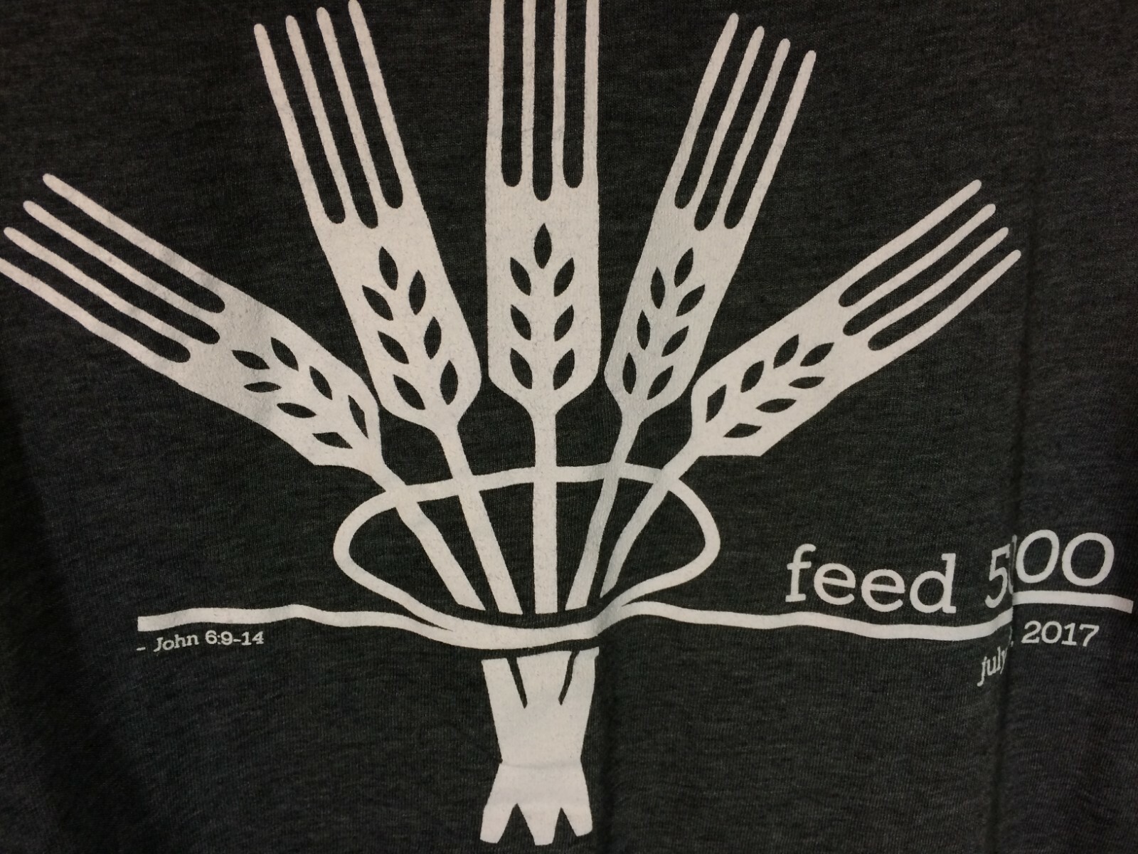 CHIC-FIL-A ATLANTA FEED 5000 2017 JOHN 6:9-14-Adult T-Shirt - q gallery