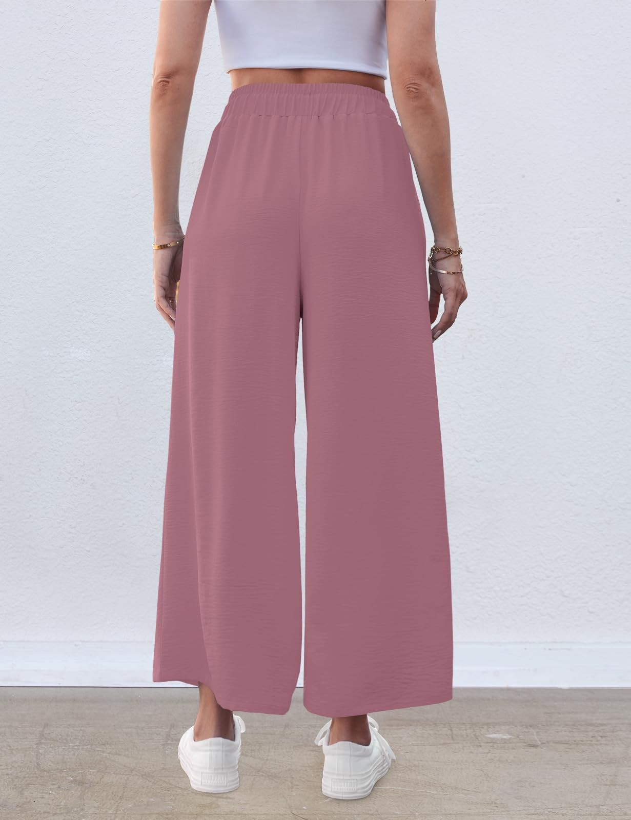Wide Leg Palazzo Pants for Women Summer Beach Pants Flowy Loose Casual Lounge... gallery