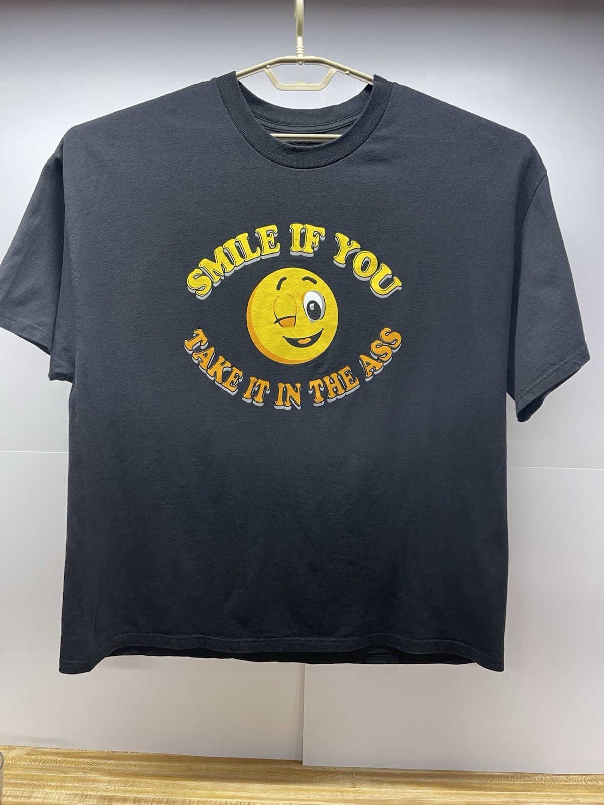Spencer’s Smile If You Take It In The Ass T-Shirt Black XXL Graphic Tee gallery