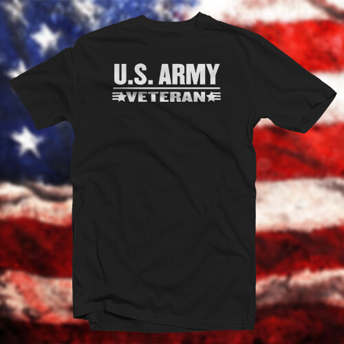 Army Veteran Cotton T-Shirt Star Military United States Armed Forces gallery