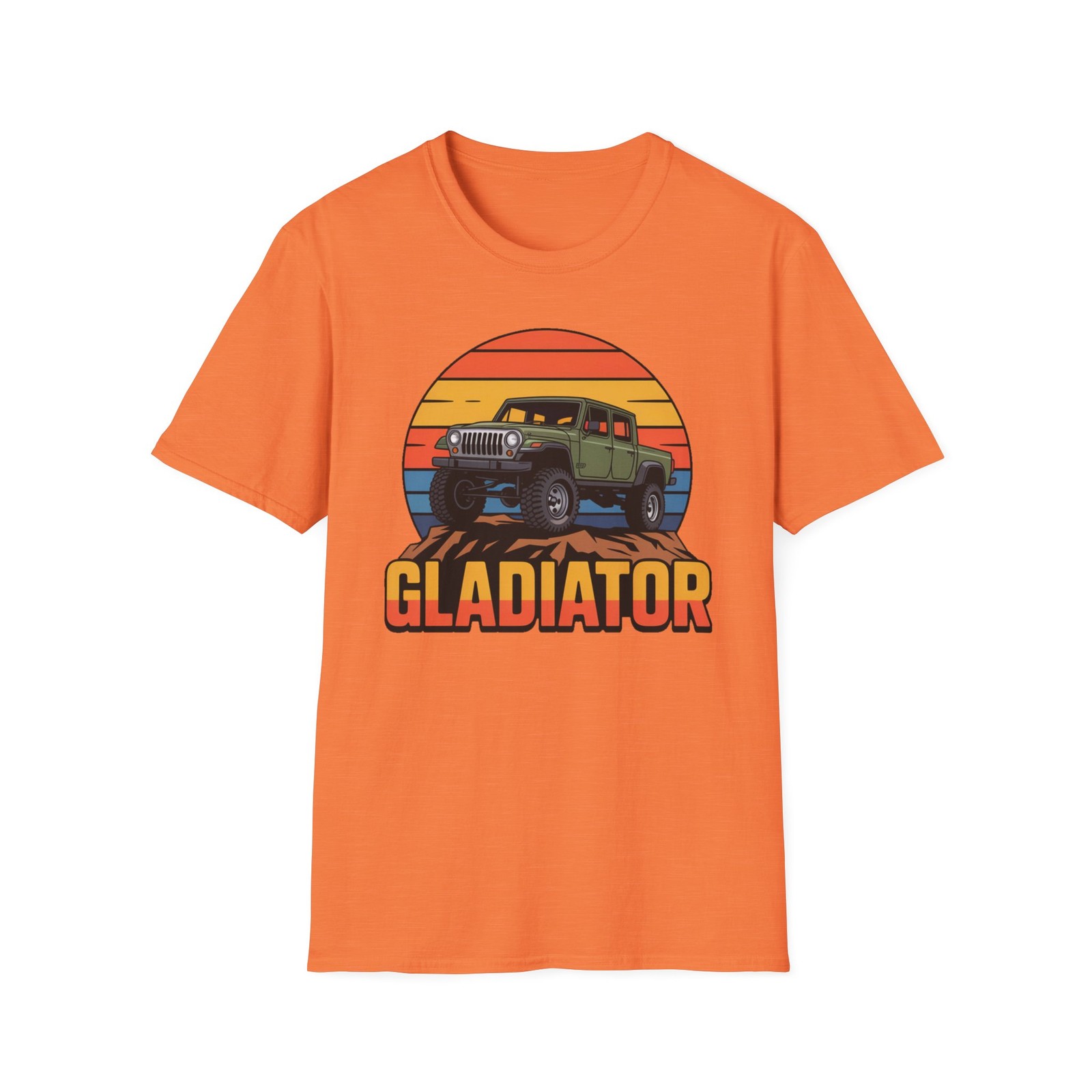 Gladiator Off Road T-Shirt Vintage Sunset SUV Graphic gallery