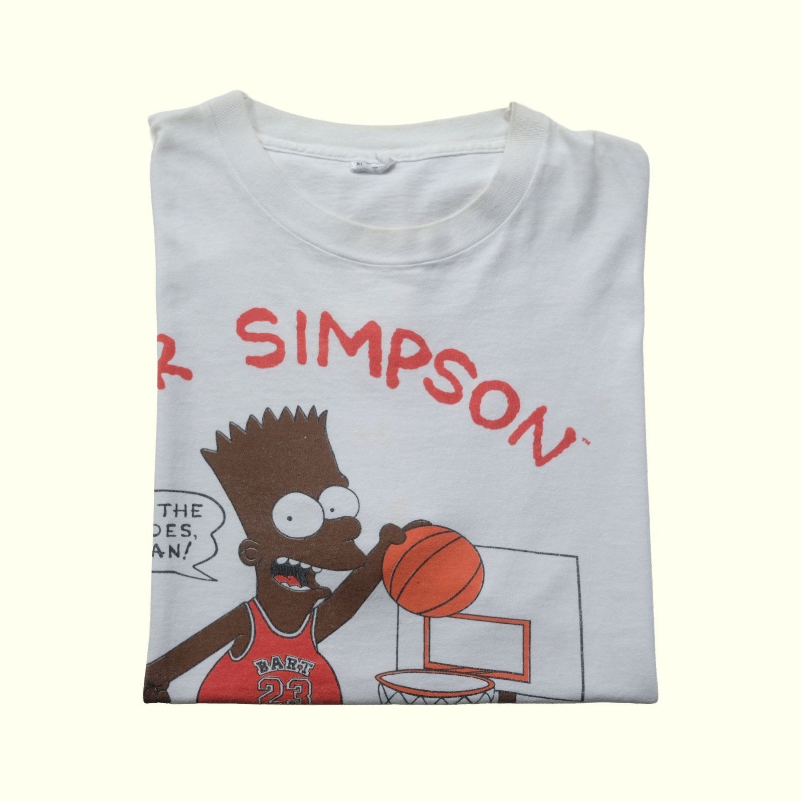 BART SIMPSON VTG 90s AIR JORDAN NIKE ITS THE SHOES GRAPHIC WHITE T SHIRT SZ XL gallery
