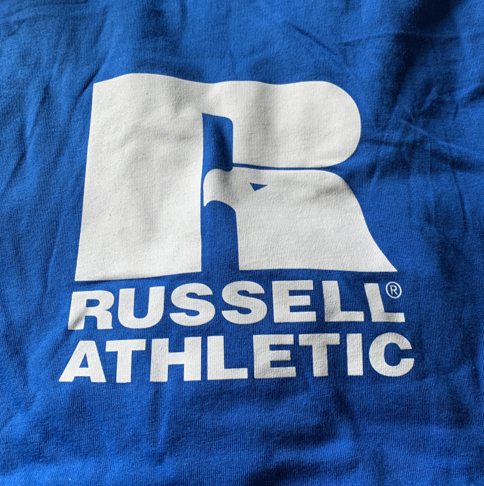 NWOT 2 Russell Athletic T Shirts Men's Size XXL 2XL Blue & Red Classic Logo A6 gallery