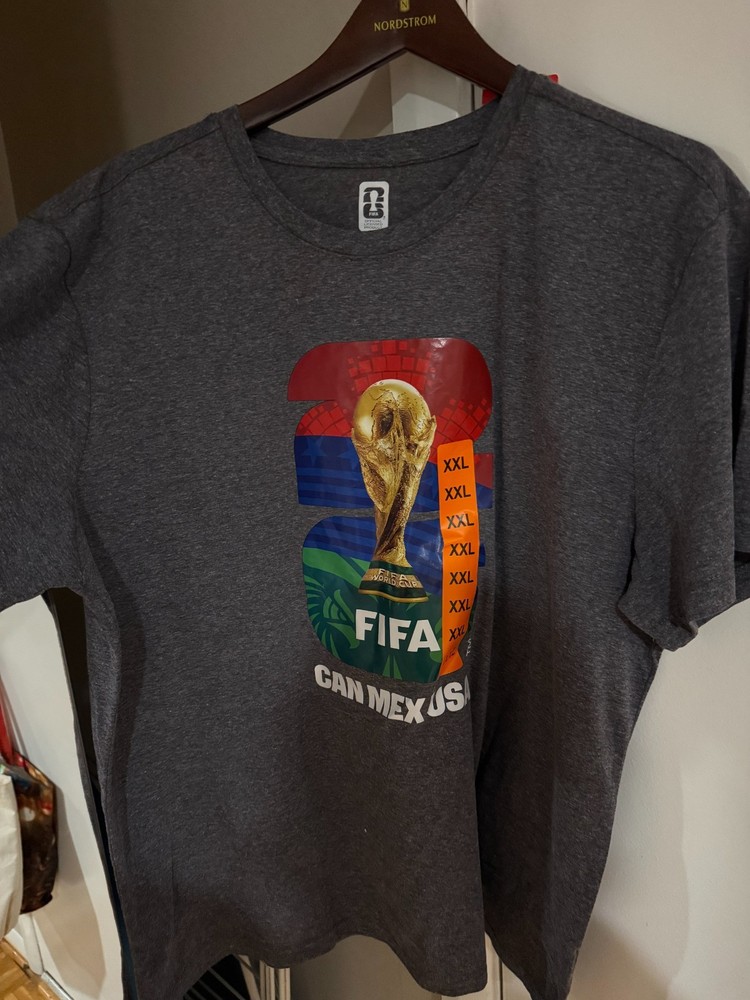 FIFA Official Licensed World Cup T Shirt XXL Dark Gray BRAND NEW WITH TAGS!!!!!