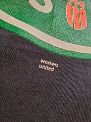 Union Made Starbucks Workers United Logo Graphic Print Black T-Shirt Medium USA