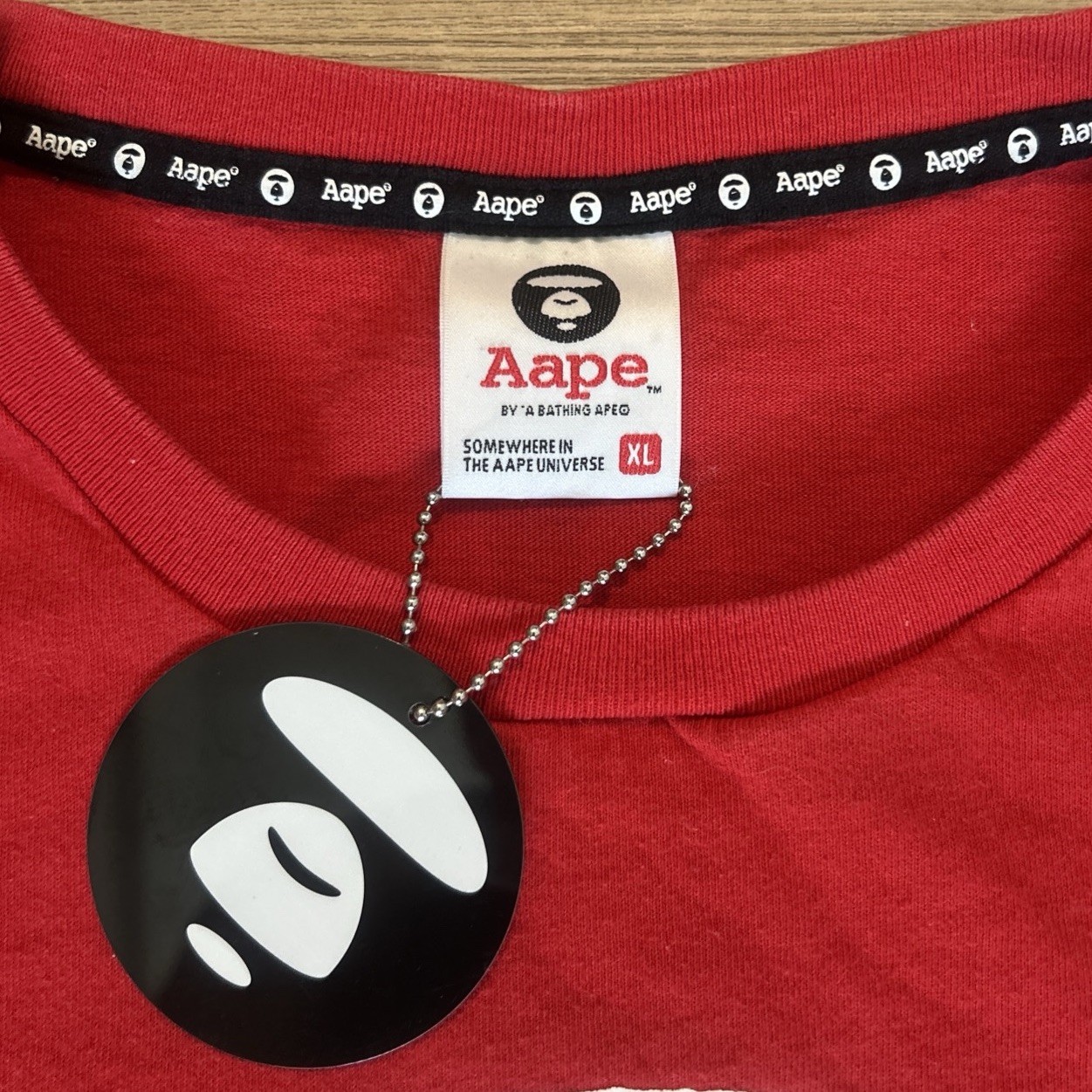 NEW - AAPE by *A BATHING APE ‘Aape Now’ Graphic T-shirt (Men’s XL / Red) gallery