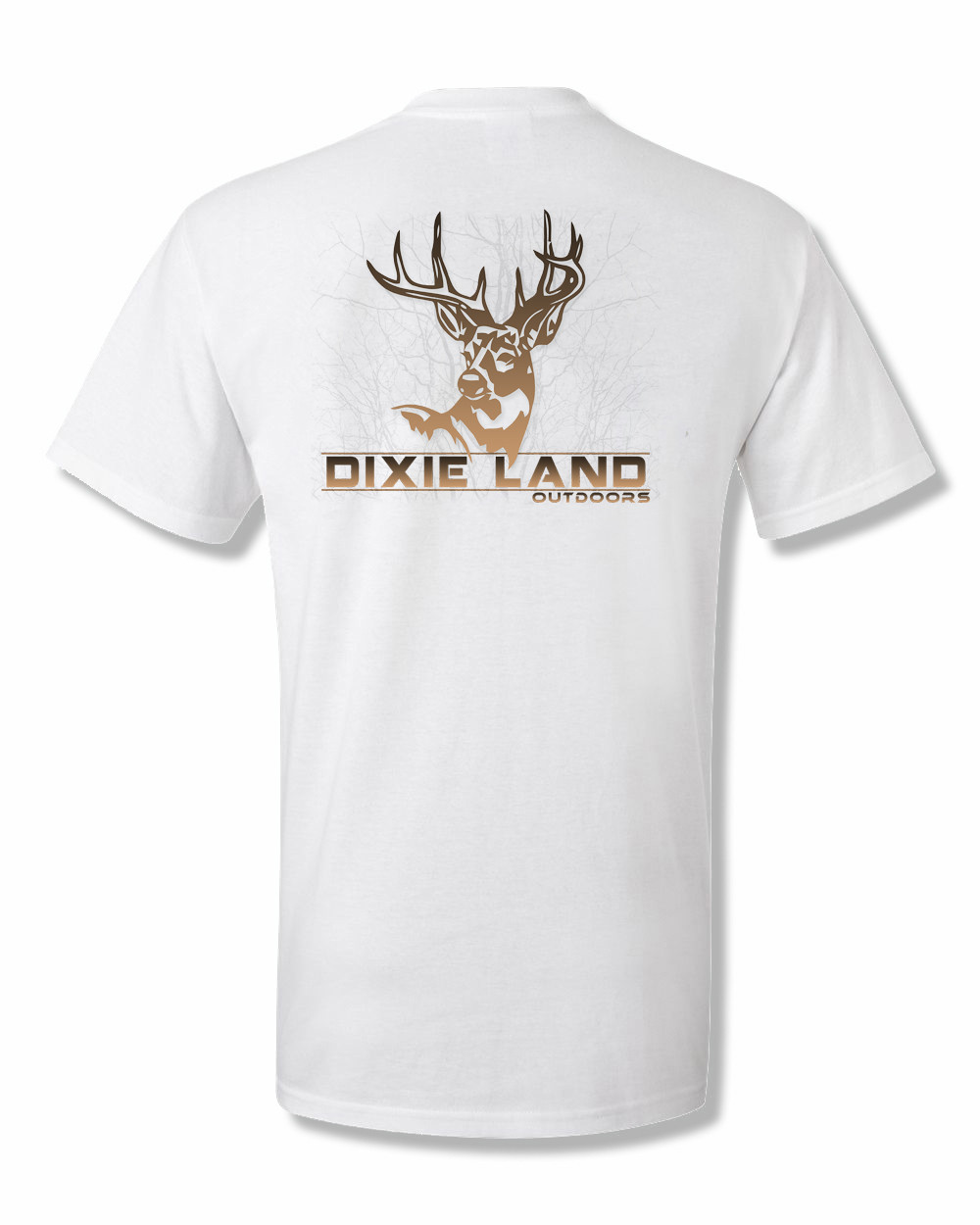 Dixie Land Outdoors Deer Hunting logo t shirt,buck,antlers,woods,bowhunter,bow