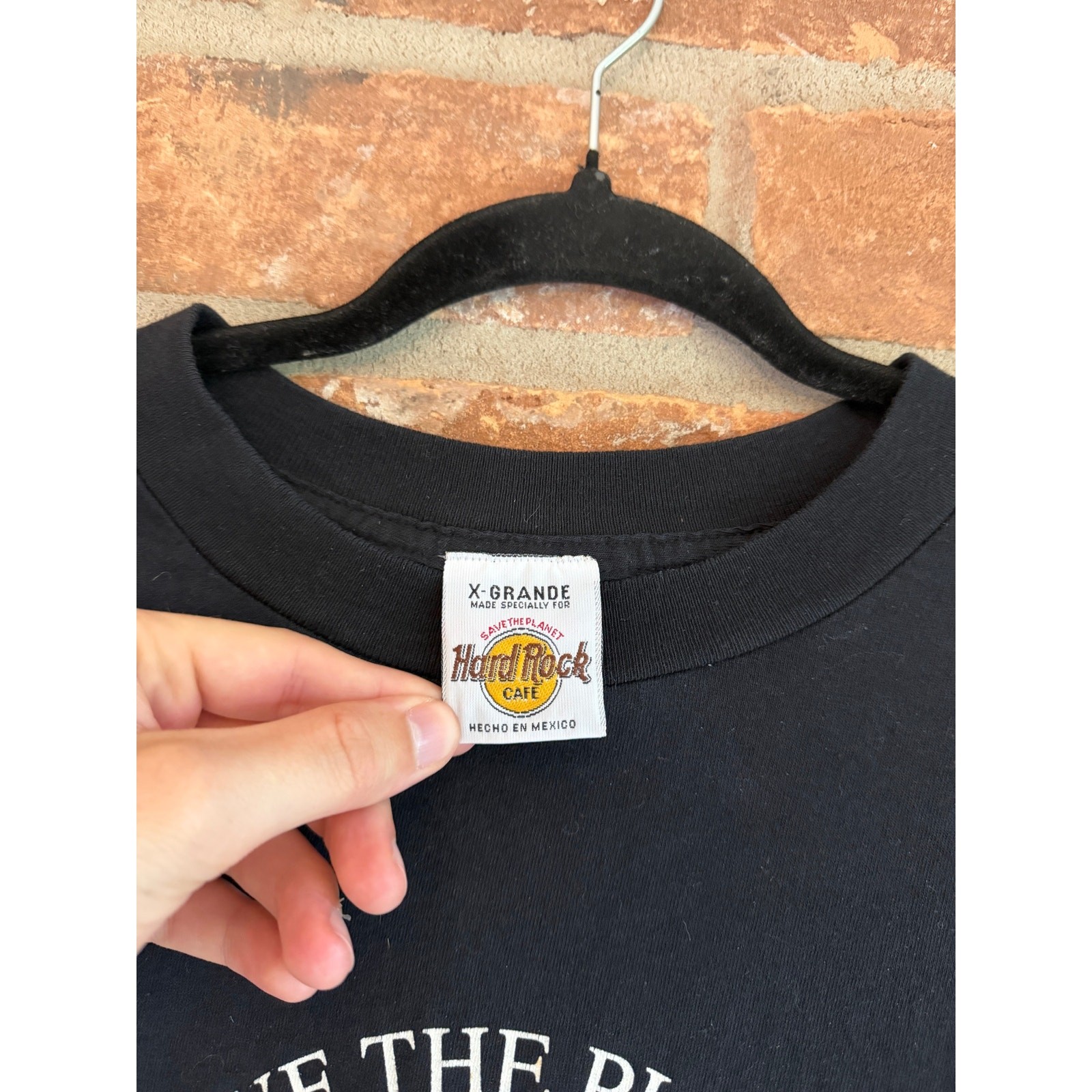 Vintage Hard Rock Cafe Tijuana Mexico Save The Planet T Shirt XL Black gallery
