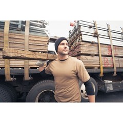 Solid & Camo Full Comfort Fit T-Shirt Polyester Cotton Everyday Soft Army Tee
