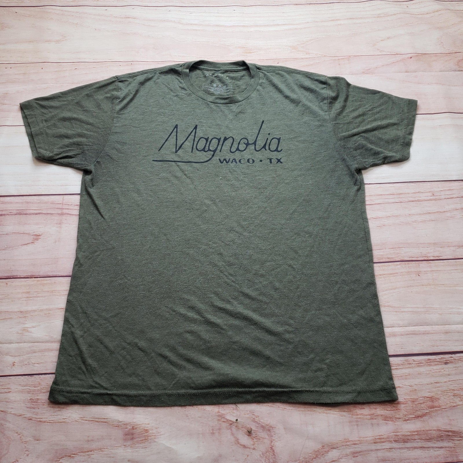 Magnolia Shirt Mens Large Green Polyester Cotton Rayon Tagless Lightweight gallery