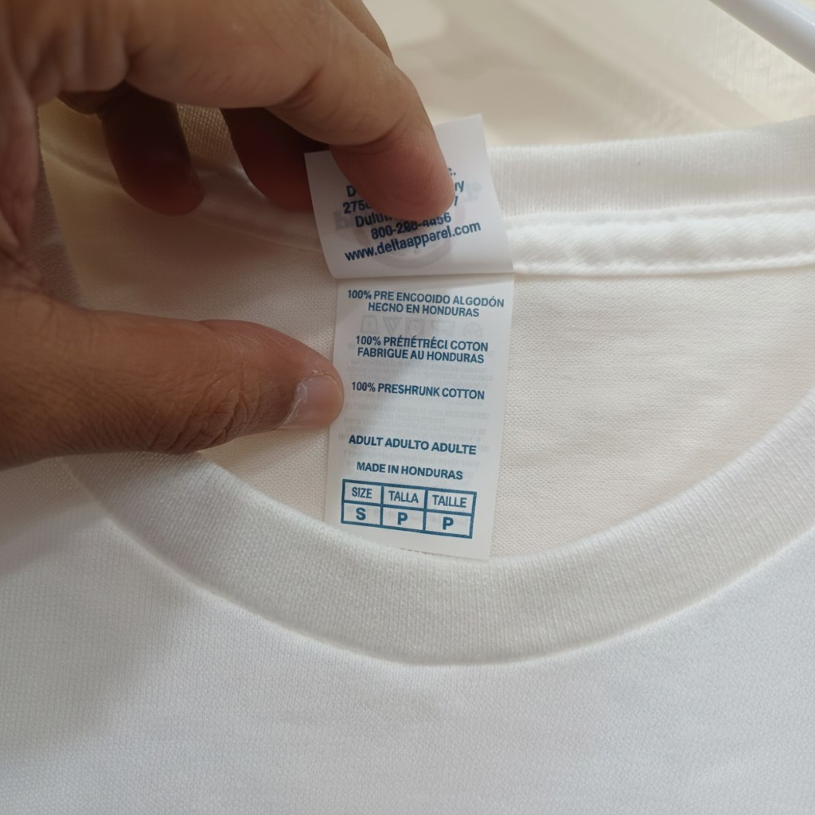 Lot of 5 Delta Pro Weight T-Shirts Mens Small S Half White Cream Blank Bulk Lot gallery
