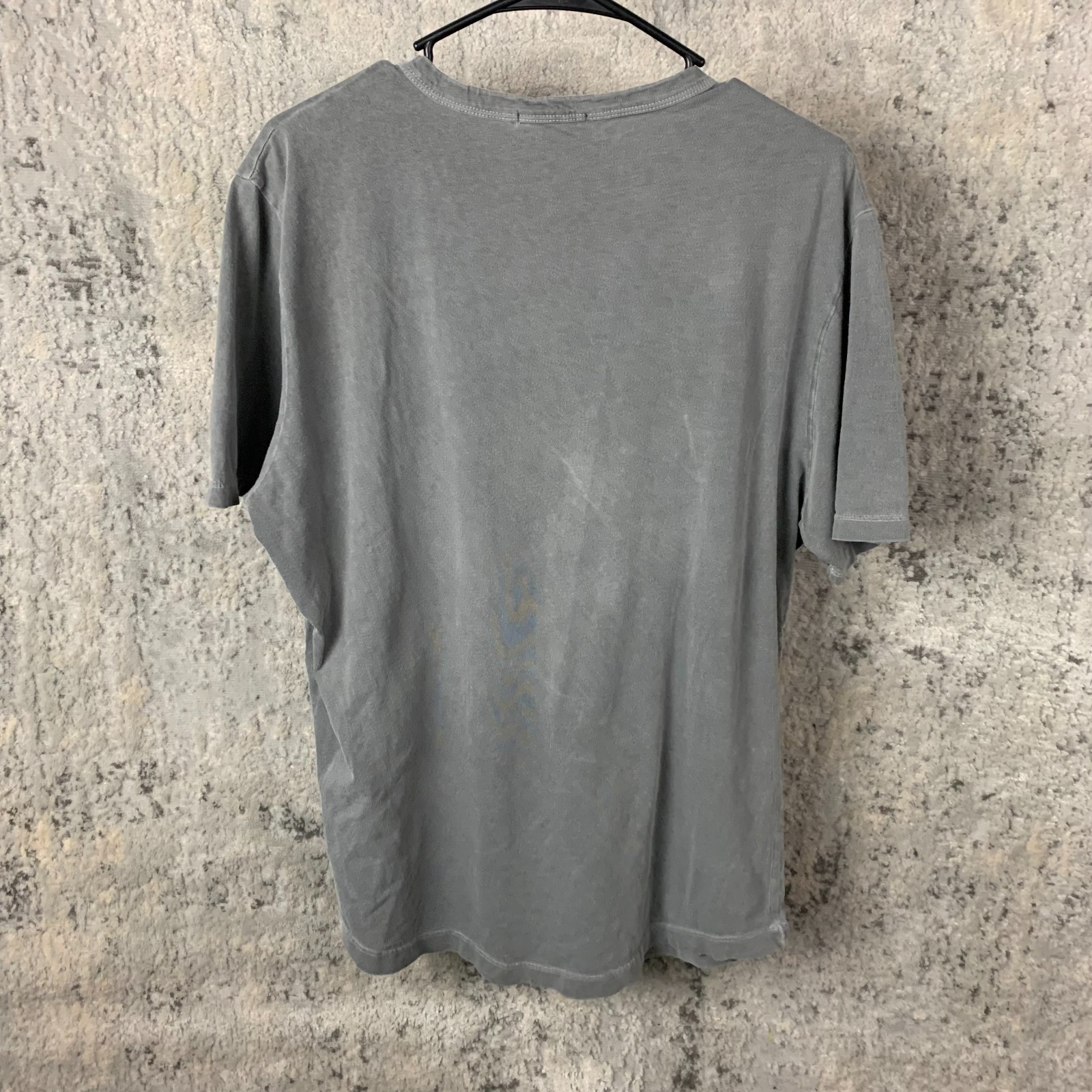 Buck Mason Supima Cotton Scoop Hem T-Shirt Mens L Gray Faded Made in USA gallery