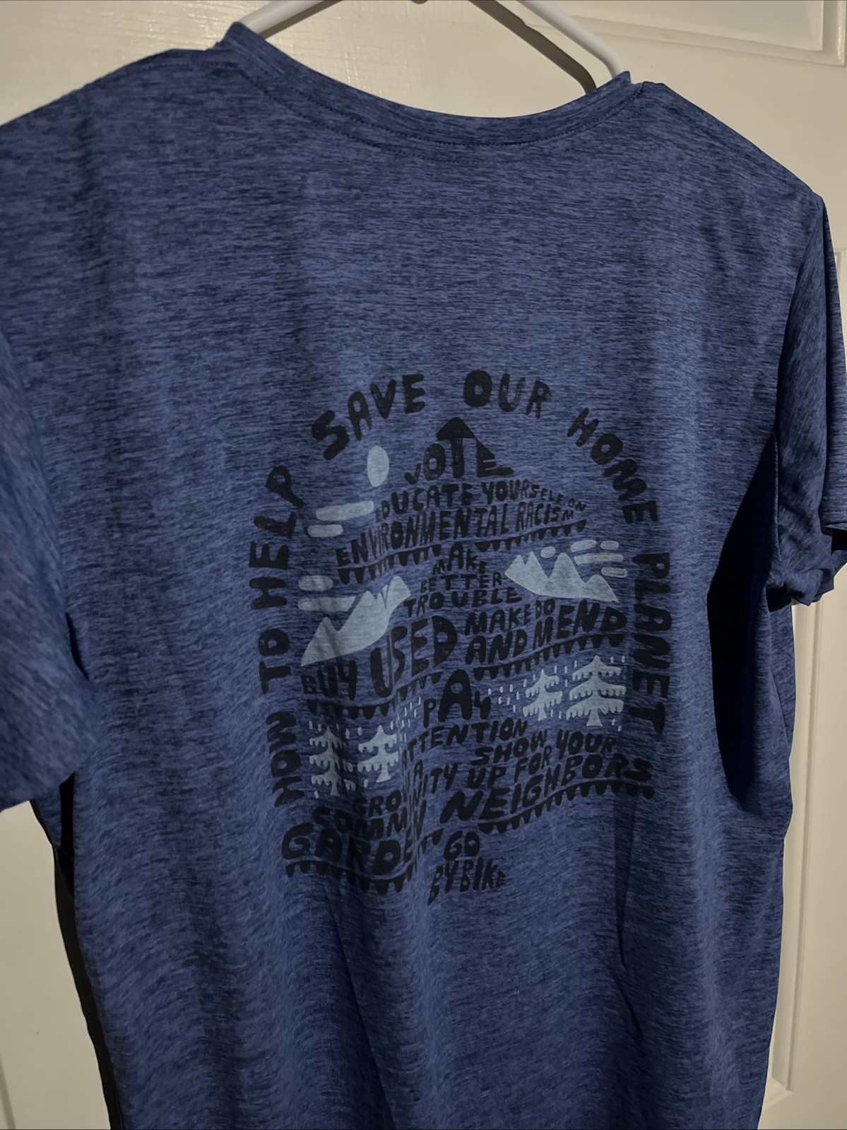 Patagonia Save Our Home Planet Graphic T Shirt Blue Mens Size L Short Sleeve gallery