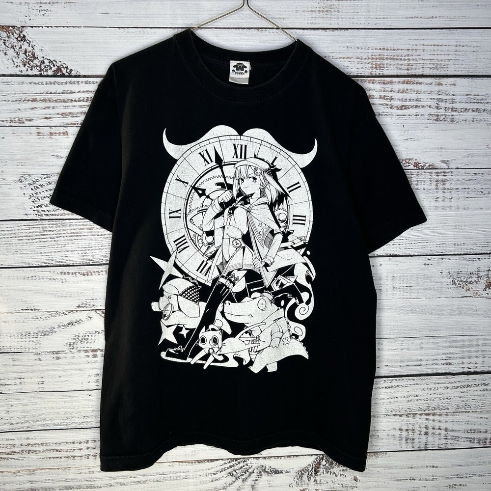 Hololive BUBBA Watson Amelia Birthday Commemoration Black Anime T-Shirt Medium