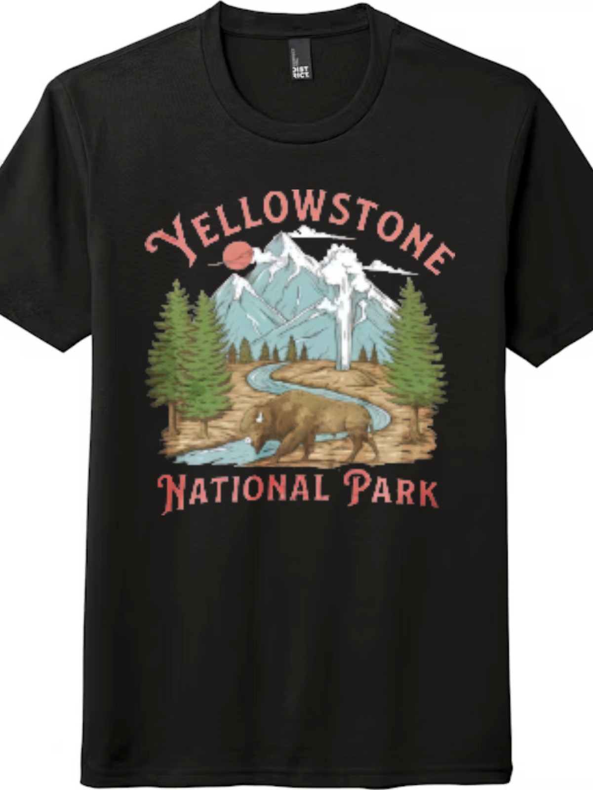 Casual Yellowstone Travel Souvenir Unisex Outdoor Adventure Tee
