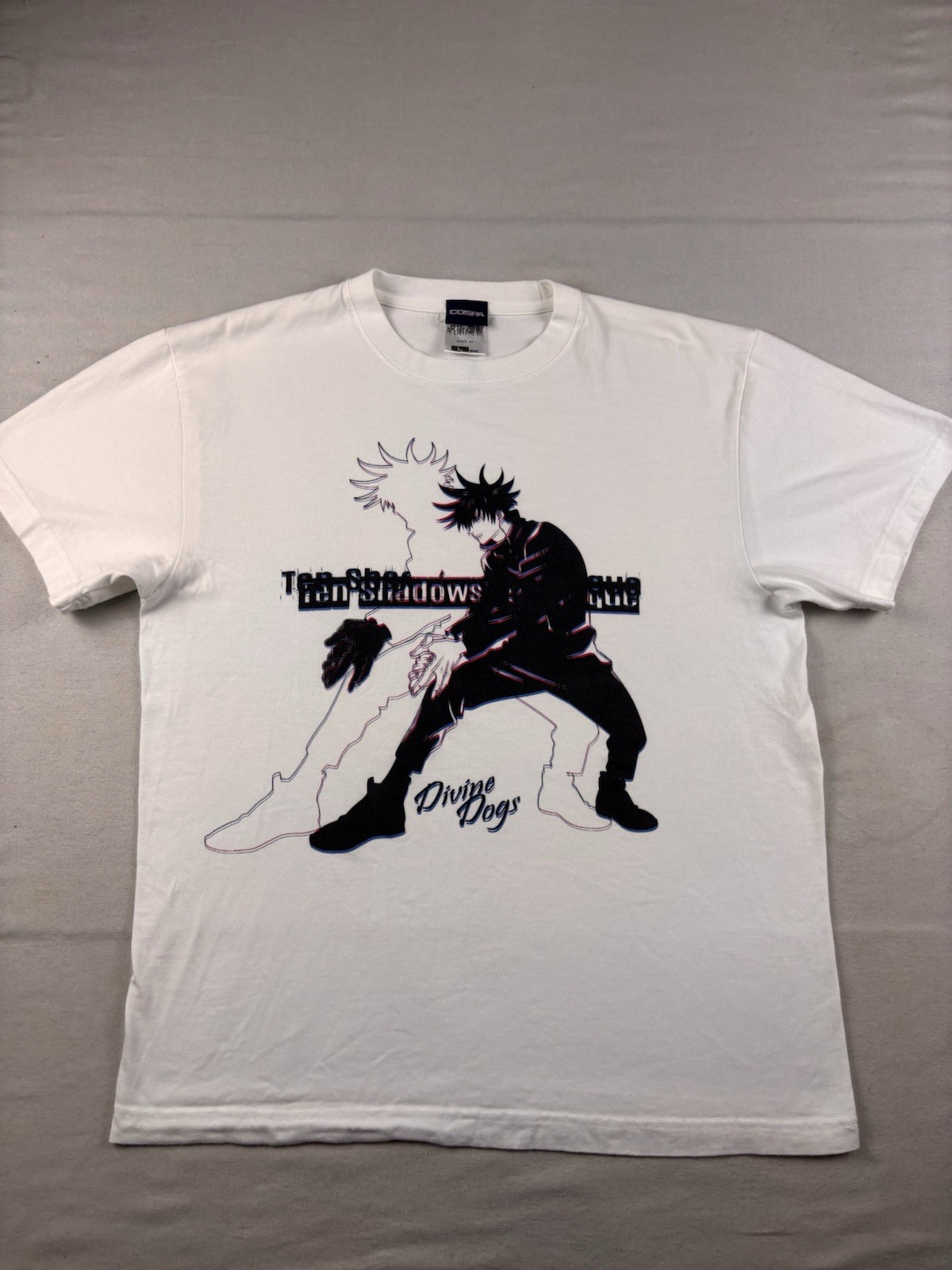 Cospa JUJUTSU KAISEN Megumi Fushiguro T-shirt Mend Size Large White Anime gallery