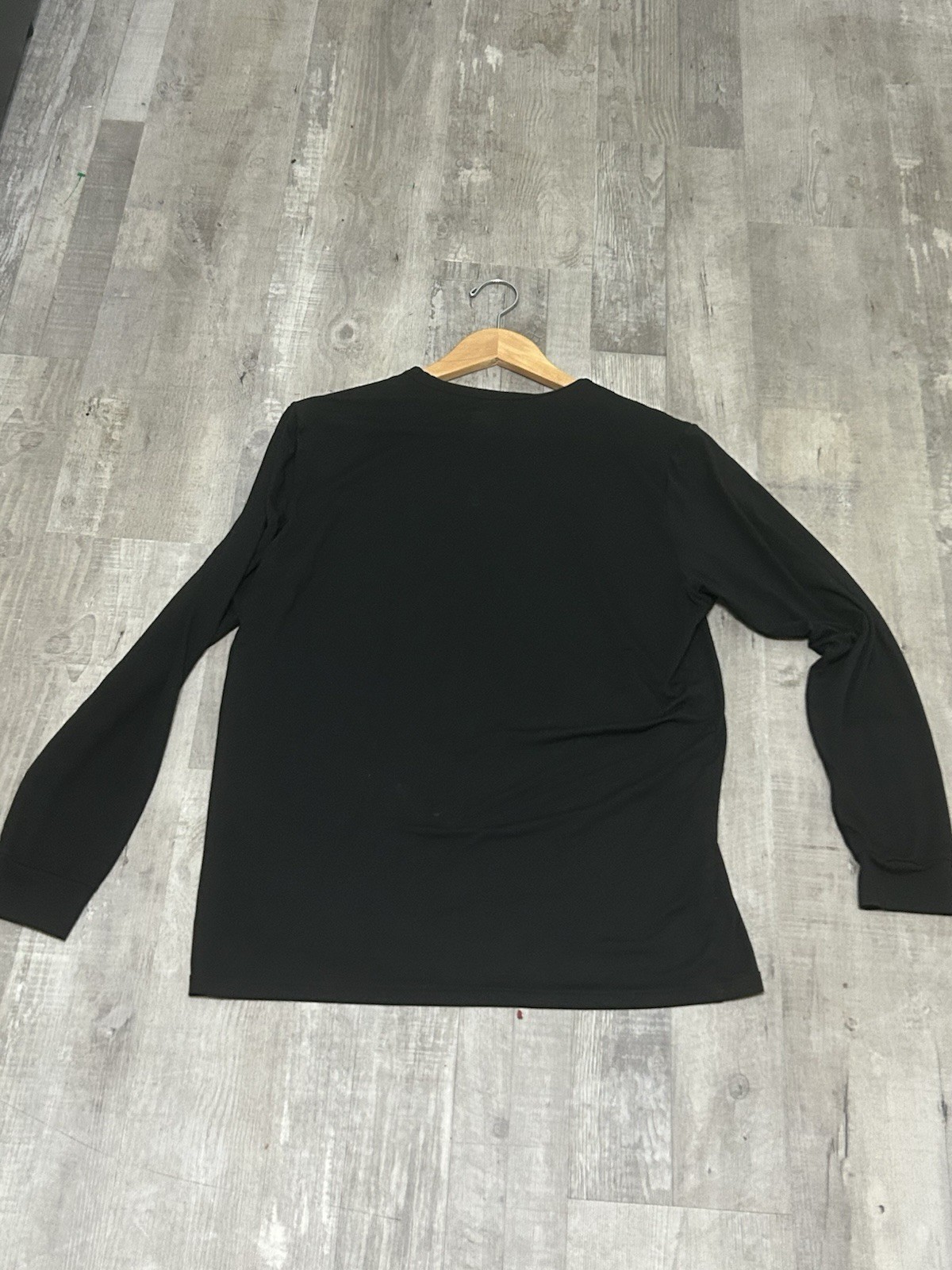 Women's 32 Degree Heat Black Long Sleeve Stretch Tee L Crew neck Poly blend gallery