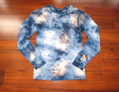 PACSUN ~ Men’s Small ~ Galaxy Space Tie Dye 100% Cotton Long Sleeve T-Shirt c17
