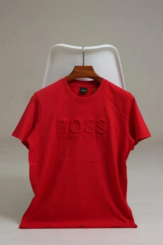 Hugo Boss Men’s Short Sleeve BOSS Tiburt Solid Cotton Crew New Arrivals