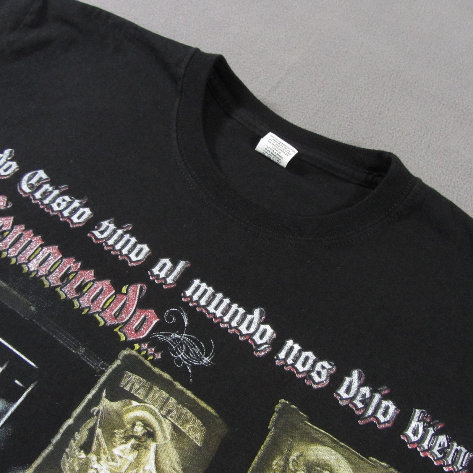 Vntg Bootleg Grim Reaper Beer Shirt L Large Y2K Punk Skulls Gothic Miss Print gallery