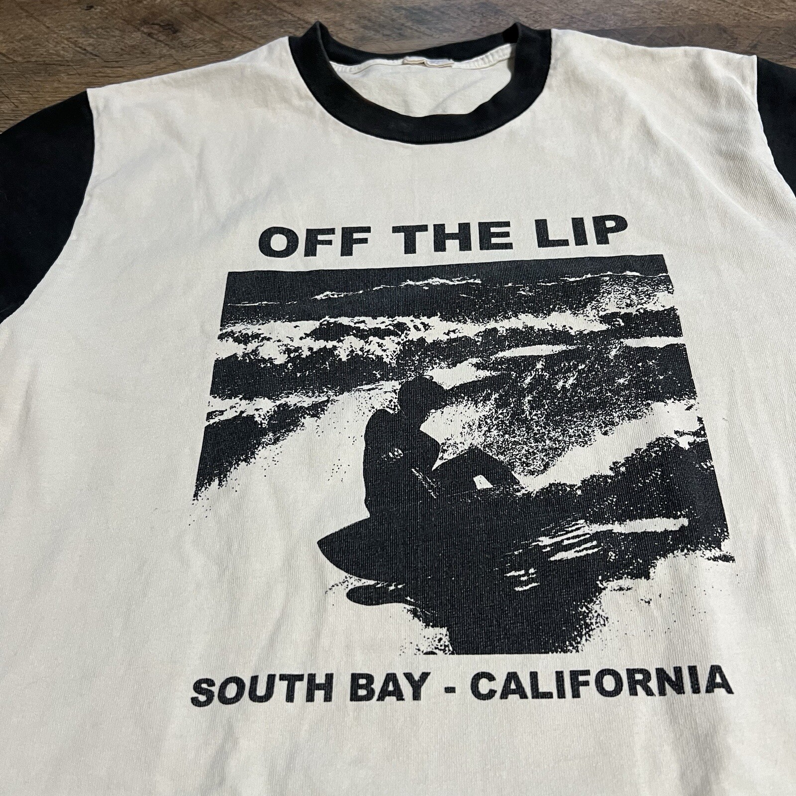John Galt Brandy Melville OFF THE LIP California Heavy Mens Surf T-Shirt L Large gallery