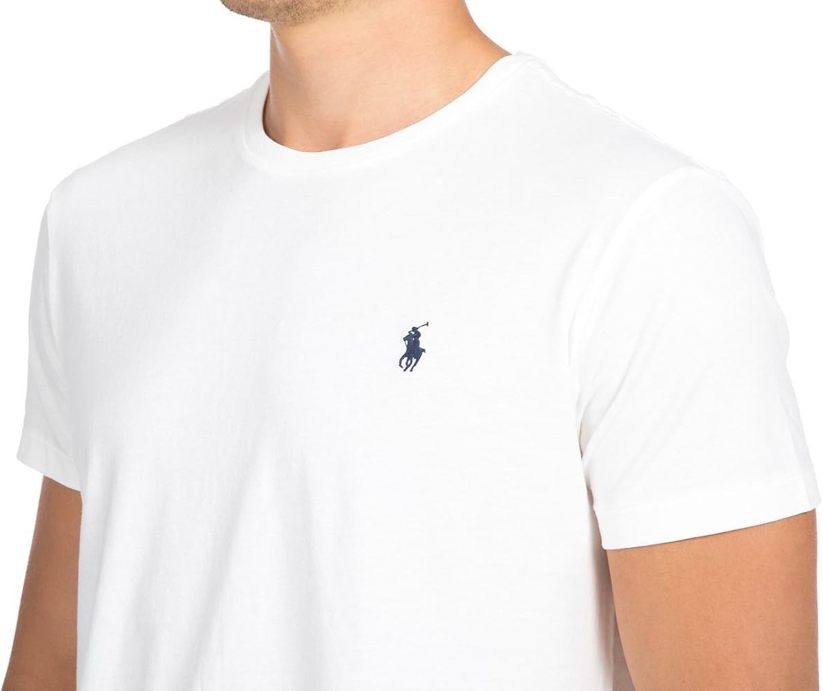 Polo Ralph Lauren Men's Pony Logo Crew Neck T-Shirt, White, Large gallery