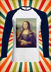 Mona Lisa Leonardo Da Vinci Men Women Long Short Sleeve Baseball T Shirt 1713