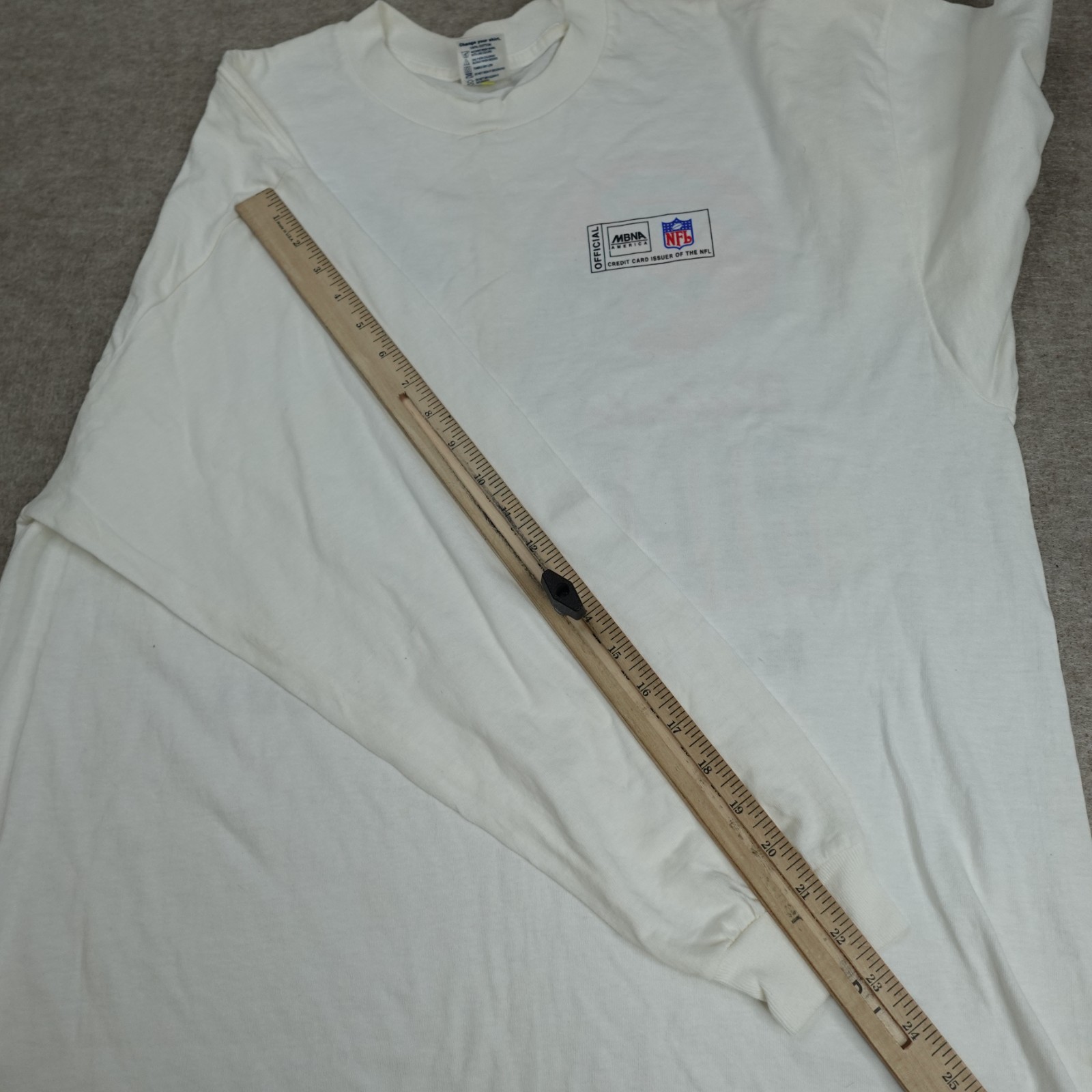 Bills Seahawks Shirt XL White Double Sided Long Sleeve Vintage 2001 gallery