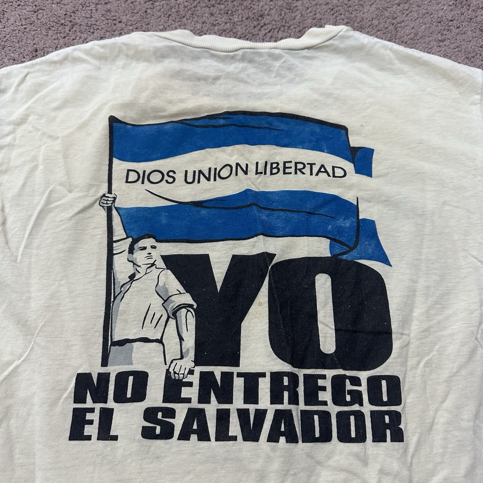 Vintage No Entrego El Salvador Political Shirt 1990’s Salvadoran Propaganda RARE gallery