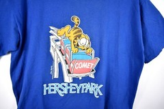 Vintage Hersheypark Garfield Comet Roller Coaster T Shirt 70s Size Medium