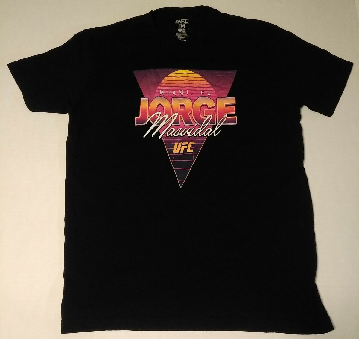 UFC Jorge Masvidal T-Shirt Black Size MED Miami, FL Men's MMA Tropical GTA Style gallery