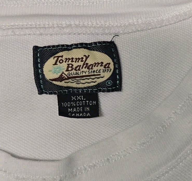 Vintage Tommy Bahama Relax Pocket T-Shirt Mens XXL White Marlin Made Canada Y2K gallery