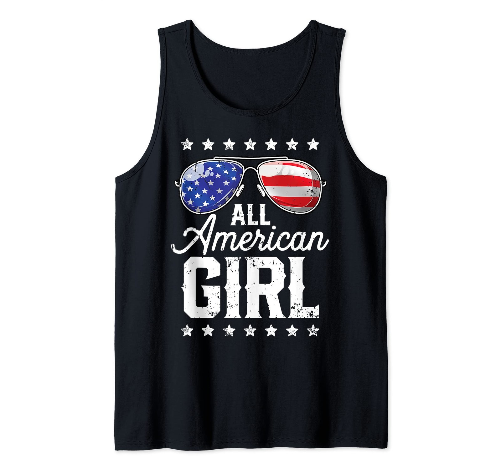All American Girl 4th of July USA Sunglasses Family Matching Tank Top gallery