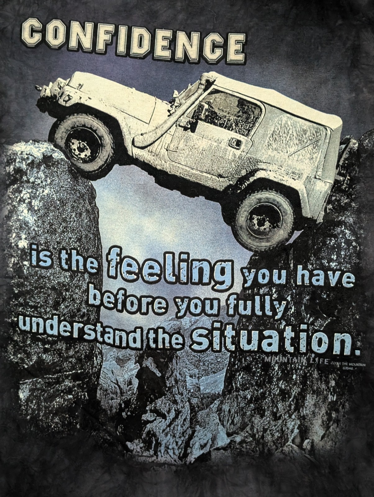 The Mountain Mens T-shirt Blue Mt. Life Confidence Jeep Retired Logo 2XL #6686 gallery