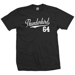 Thunderbird 64 Script T-Shirt | 1964 T-Bird Classic Car Sports Jersey Tee Shirt