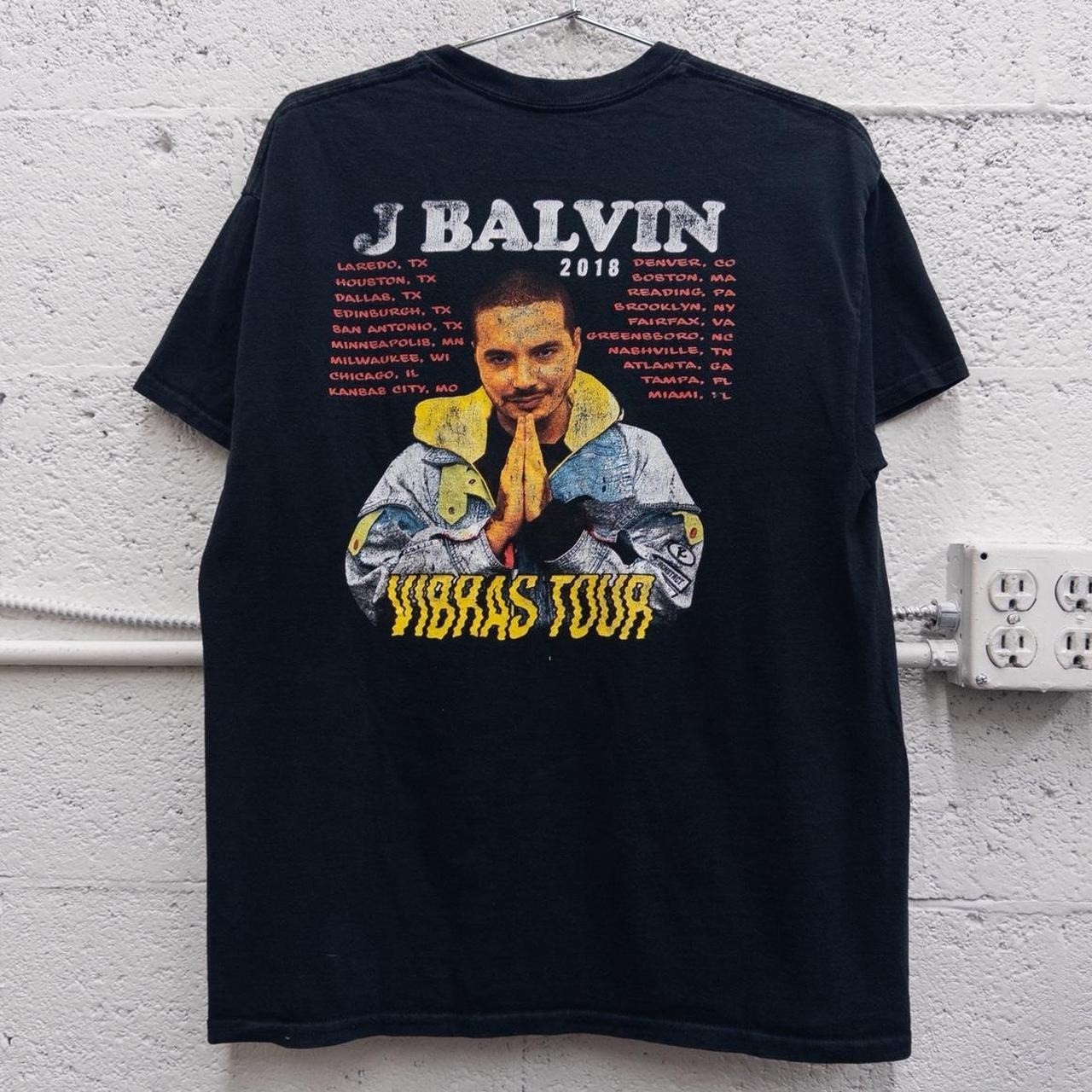 J Balvin Vibras Tour 2018 Tour Album Promo Graphic T-Shirt Size Large gallery